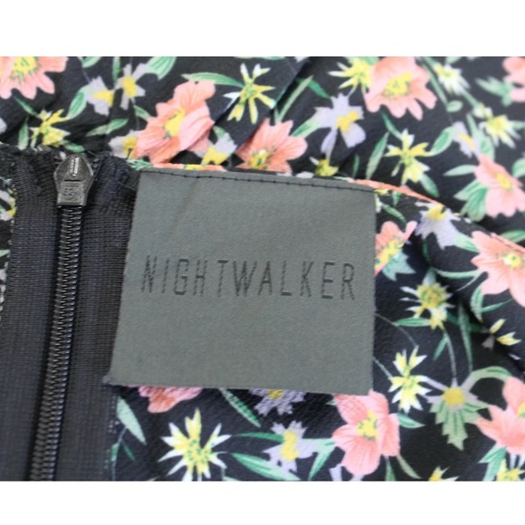 Nightwalker Revolve Plunge Floral Ruffle Dress - Picture 3 of 8